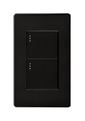 INTERRUPTOR DOBLE CONMUTABLE NEGRO PLUS