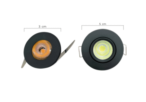 Bala LED De integrada Redonda nicho NEGRA