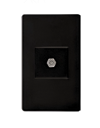 TOMA COAXIAL NEGRO PLUS